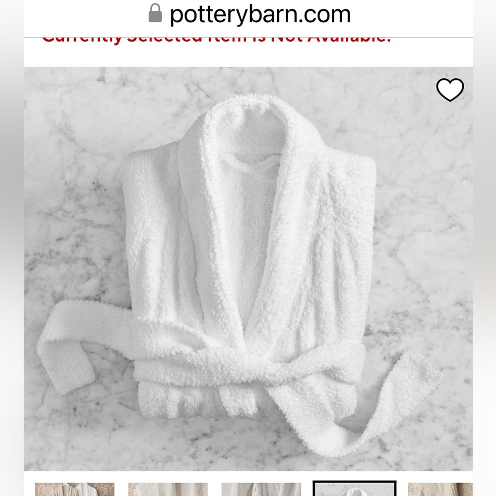 Pottery Barn Cozy Ribbed Robe